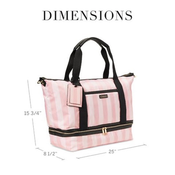 💐HOST PICK!💐NWT Victoria’s Secret Getaway Black Weekender Bag - Picture 10 of 10